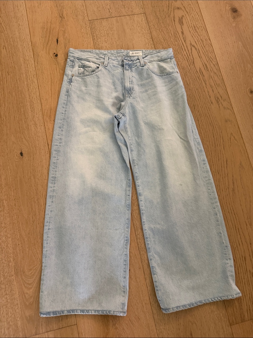 Ag Adriano Goldschmied Light Blue Wide Leg Jeans